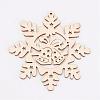 Undyed Wooden Pendants WOOD-K005-08-1