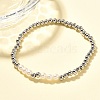 Brass Beaded Stretch Bracelets for Women BJEW-U018-01P-2