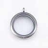 304 Stainless Steel Magnetic Floating Locket Pendants X-STAS-O103-35P-1