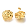 304 Stainless Steel Stud Earrings EJEW-P298-02B-G-4