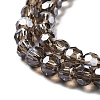 Electroplate Transparent Glass Beads Strands X-EGLA-A035-T4mm-A16-3