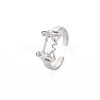 Non-Tarnish 304 Stainless Steel 12 Constellations/Zodiac Signs Open Cuff Ring for Women RJEW-S405-156P-F-3