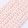 Eco-Friendly Dyed Glass Pearl Round Beads Strands HY-A002-4mm-RB091-1