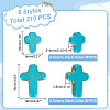 210Pcs 6 Styles Synthetic Turquoise Beads G-HY0001-52-2
