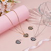 4Pcs 2 Colors Brass Micro Pave Cubic Zirconia Pendants KK-ME0004-69-4