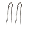 Titanium Steel Stud Earrings for Women EJEW-C110-08P-1