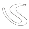 Classic Plain 304 Stainless Steel Mens Womens Cable Chain Necklace Making STAS-P045-03P-3