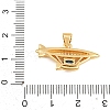 Brass Micro Pave Cubic Zirconia Pendants CU-CBAB3AD-06G-03-3