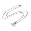 Non-Tarnish 304 Stainless Steel Elephant Pendant Necklace for Women STAS-E154-26P-2