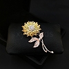 Flower Rhinestone Brooch PW-WGE33ED-01-3