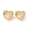 Cubic Zirconia Heart Stud Earrings EJEW-C008-21G-01-1