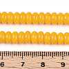 Opaque Spray Painted Glass Beads GLAA-ZX008-6mm-18K-4