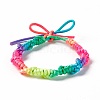 Colorful Polyester Braided Cord Bracelet BJEW-B065-05-2