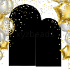 2Pcs 2 Styles Polyester Wedding Arch Cover Cloth FEPA-CN0001-02C-7
