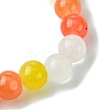 8mm Baking Painted Imitation Jade Glass Round Beaded Stretch Kids Bracelets for Girls Boys BJEW-JB10895-5