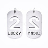 Non-Tarnish 201 Stainless Steel Pendants STAS-T044-220P-2-2