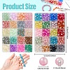 2 Sets 2 Styles DIY Alloy Enamel Pendants & Glass Beads Stretch Bracelets Making Kits DIY-YW0011-85-3