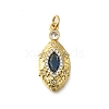 Rack Plating Brass Cubic Zirconia Pendants KK-M079-24G-1