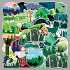 50Pcs Forest PET Waterproof Stickers PW-WGED028-01-2