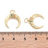 Moon Theme Rack Plating Brass Micro Pave Cubic Zirconia Pendants KK-Z071-52G-03-3