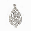 Brass Cage Pendant KK-T029-152P-1