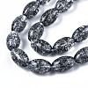 Transparent Crackle Glass Beads Strands GLAA-S192-B-010I-3