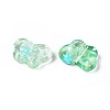 Spray Painted Transparent Acrylic Beads OACR-N149-01D-2