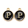 Golden Plated Alloy Charms LS-ENAM-S118-02P-1