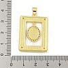 Rack Plating Brass Micro Pave Clear Cubic Zirconia Pendants KK-Z053-09G-3