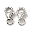 Anti-Tarnish Rhodium Plated 925 Sterling Silver Lobster Claw Clasps STER-K167-074C-P-4