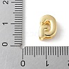 Brass Micro Pave Clear Cubic Zirconia Initial Multi-strand Links KK-S520-01G-07-3
