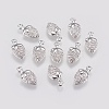 Brass Micro Pave Cubic Zirconia Charms KK-A144-044P-1