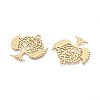 304 Stainless Steel Hollow Tree of Life with Angel Wings Pendants STAS-T067-39G-2