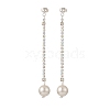 Brass Rhinstone Strass Chains Dangle Stud Earrings EJEW-TA00195-1