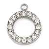 304 Stainless Steel Rhinestone Pendants STAS-S131-04P-01-1