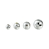 Faceted Round Plated Acrylic Beads PACR-YW0001-21-2
