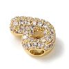 Brass Micro Pave Cubic Zirconia Beads KK-P290-61G-P-2