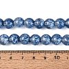 Transparent Half Spray Painted Glass Beads Strands LS-GLAA-Q110-02A-04-4