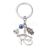 Resin & Tibetan Style Alloy Keychains KEYC-JKC00780-03-1