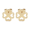 Vacuum Plating 304 Stainless Steel Stud Earrings for Women EJEW-A048-04G-1