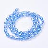 Electroplate Glass Beads Strands EGLA-D015-15x10mm-10-1