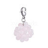 Natural Rose Quartz Cluster Beads Pendants HJEW-JM00388-03-1