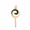 Brass Enamel Pendants KK-S362-033F-NR-1