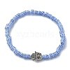 Glass Seed & Alloy Beaded Stretch Bracelets BJEW-JB09511-2