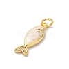 Rack Plating Brass Clear Cubic Zirconia Pendants KK-Z056-33G-04-2