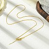 1mm Rack Plating Brass Box Chain Adjustable Slider Necklaces for Women Men MAK-L044-01G-3