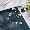 SUPERFINDINGS 8Pcs 4 Styles Brass Lobster Claw Clasps FIND-FH0004-50-4