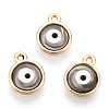 Epoxy Resin Enamel Evil Eye Charms RESI-T045-031A-5