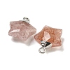 Natural Strawberry Quartz Pendants G-P540-01P-08-2