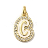 Brass Micro Pave Cubic Zirconia Pendants KK-K354-02G-C-1